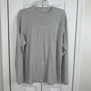 SKIMS Mens Cotton Modal Long Sleeve T-Shirt Heather Grey Size Medium RN 158973